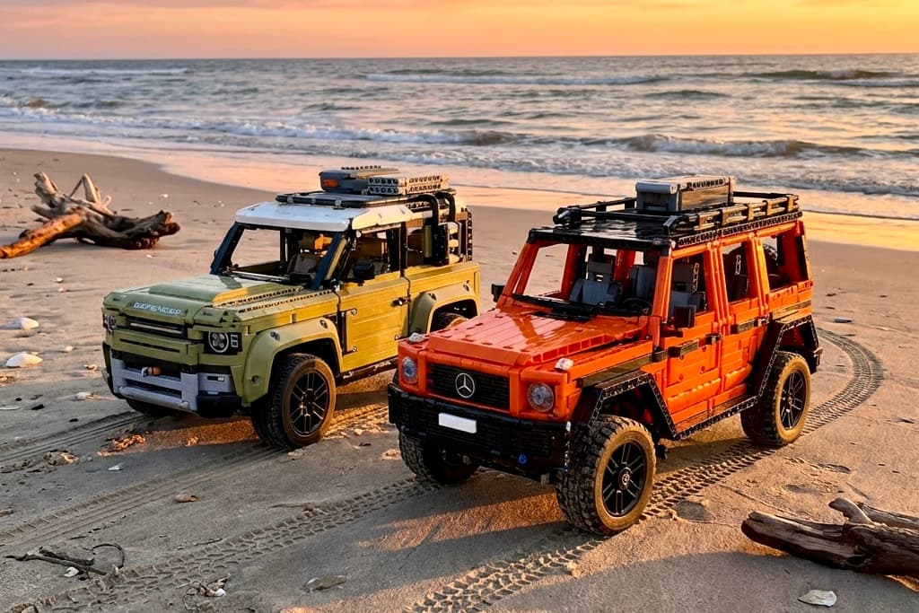 Lego from Lara and me AI at the beach