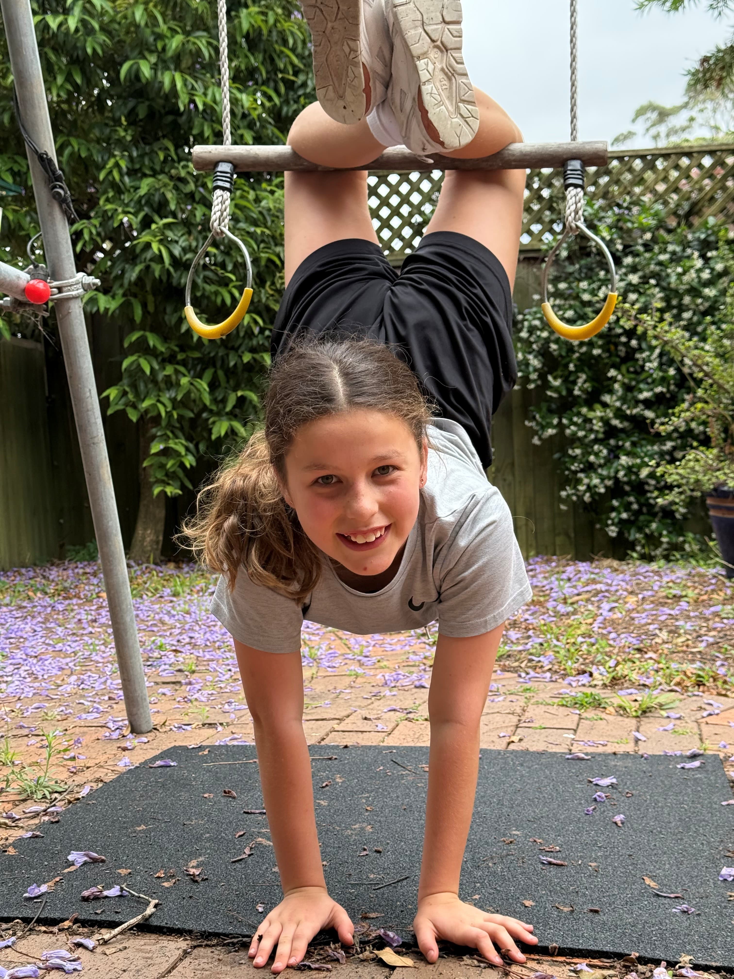 Gymnastics at Dad's house
